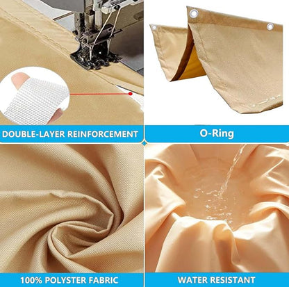 Retractable Wave Sun Shade Sail Waterproof 15' x 16' Sun Shade - Image 3