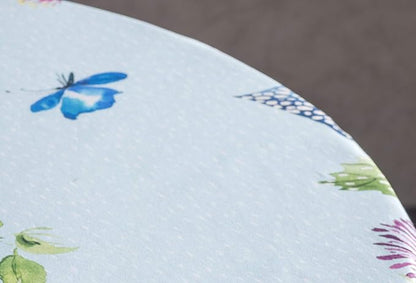 Maison d' Hermine Table Cloth Round Table 100% Cotton 69 Inches Tablecloth Reusable Decorative for Dining Room, Farmhouse, Home, Party, Festive & Wedding Spring Summer - Jardin D'Ete - Mint