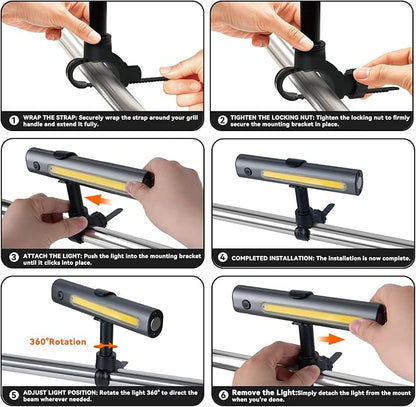 Grill Lights for Outdoor Grill Designed for Blackstone Weber Griddle, Magnetic BBQ Grill Light for Blackstone Griddle Accessories, Magnetic LED Grill Lights Gift for Men Women Dad Mom