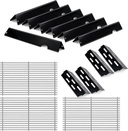 Stainless Steel Genesis II Grill Grates for Weber Genesis 2 Grill Parts Porcelain Enameled Flavorizer Bars Heat Deflector for Weber Genesis II E-410 S-410 II LX E-435 S-435 E-440 S-440 GS4