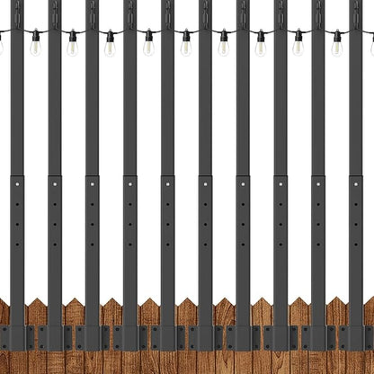 10 Pack String Light Poles,2.8Ft Metal Poles for Outdoor String Lights,Outdoor Light Poles with Post,Poles/Stand for Outside,Patio,Deck,Backyard,Garden Wedding,Party