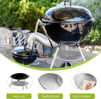 2 Pcs 11'' Diameter Ash Catcher Pan Ash Pan for Charcoal Grill Compatible with Weber for Grill Replacement Parts