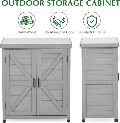 Outdoor Storage Cabinet & Potting Bench Table - Image 6