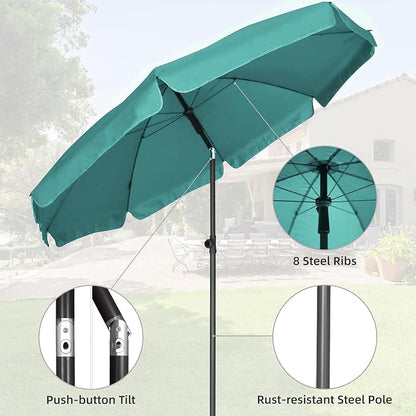 AMMSUN Patio Umbrella, 6.5 ft Outdoor Table Umbrella - Image 2