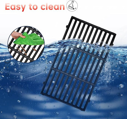 Cast Iron Grill Grates Flavorizer Bars Parts for Weber Genesis 2 E-410, S-410, Genesis II LX E-440, S-440, Weber 66089, 66097, 66041, 66033, 66796, Stainless Steel Flavor Bars Heat Deflectors
