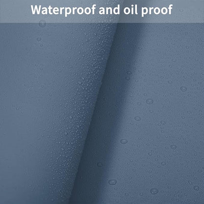 Leather Desk Mat,1.8mm Thick,17x60 Inch Desk Cover,Desk Protector Mat,Dresser Cover Top,Leather Table Cover,Side Table Cover,Office Desk Cover(Grayish Blue+Dark Green,17x60)