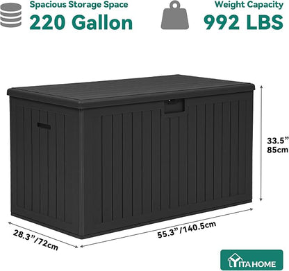 YITAHOME 220 Gallon Double-Wall Deck Box - Image 8