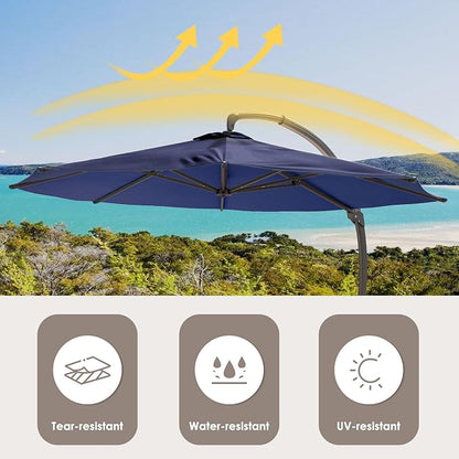 12FT All Aluminum Cantilever Patio Umbrella - Image 9