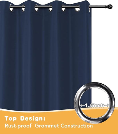 HolidayIdeas Outdoor Curtains for Patio Waterproof 4 Pcs 54x108 Inch Navy | - Image 4