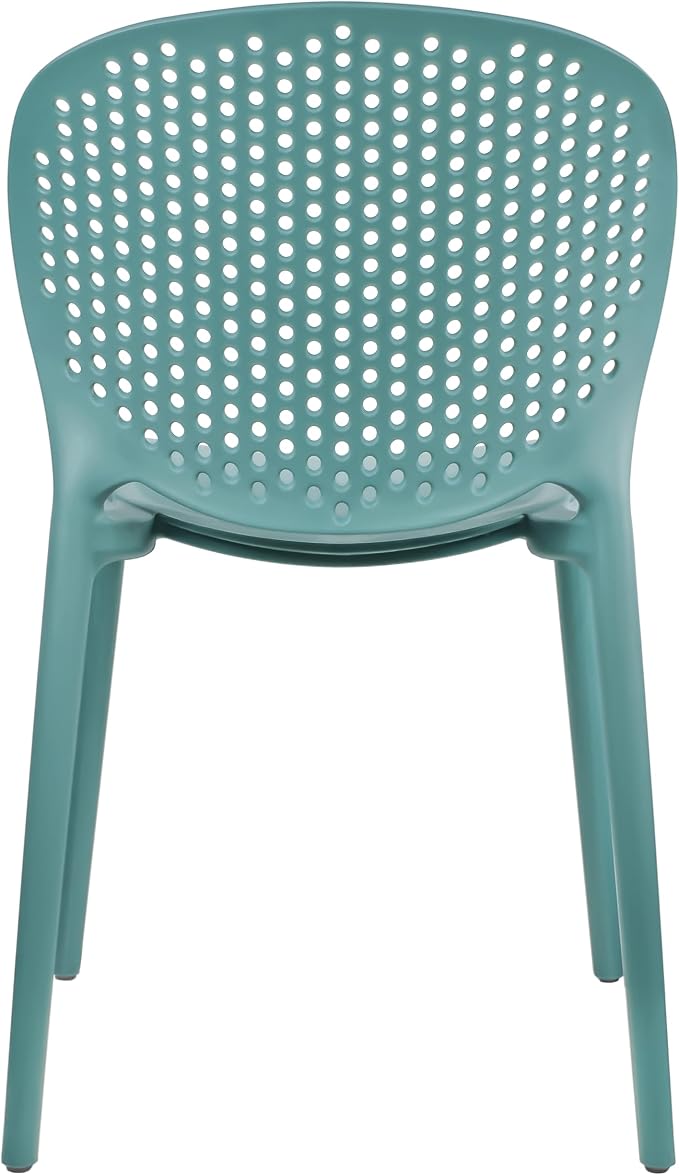 2xhome Set of 4 Patio Dining Chairs | Modern Stackable Outdoor Pool Side Chair - Image 10