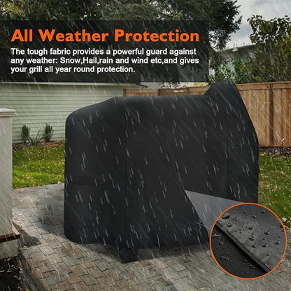 i COVER 600D Grill Cover for Pit Boss 820-850 Series, Heavy-Duty Premium Canvas BBQ Covers for PitBoss Smoker, Wood Pellet Cover for Pit-Boss Z-Grill 700, 820 Deluxe, Pro 850