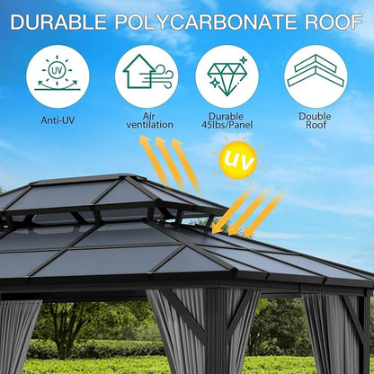 GAOMON 10'x12' Hardtop Gazebo - Image 7