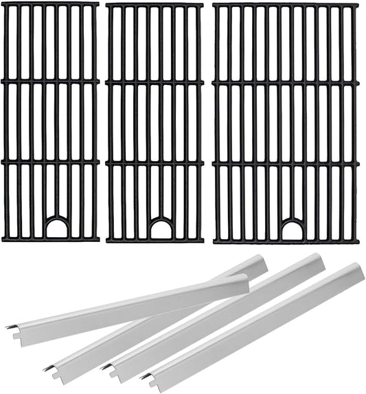 17 inch Grill Grate & Heat Plate for Charbroil Performance 4 Burner Grill 463354021 463365522 463352521 463366022 463351221 G426-0005-W1, Cooking Grate for Charbroil Grill Replacement Parts 4 Burner