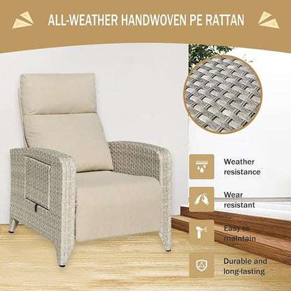 Upgraded Outdoor Recliner Chair, Reclining Patio Chairs - Image 6