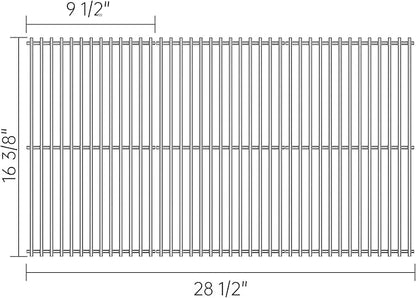 Kalomo Stainless Steel Grill Grates Grill Replacement Parts for BBQ Backyard Grill BY14-101-001-099 GBC1440WRSB-C GBC1449WBS-C GBC1449WRS-C, Uniflame GBC1030WRS-C GBC1134WRS Cooking Grids Accessories