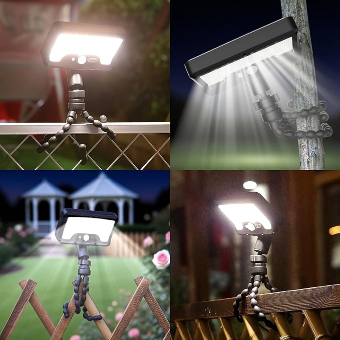 Solar Grill Lights for Outdoor Grill with 92 LEDs, 3 Motion Sensor Light Modes & Energy-Saving Desigh, 360° Adjustable Smoker BBQ Grill Accessories, Grill Gifts for Him Her Parents Husbands