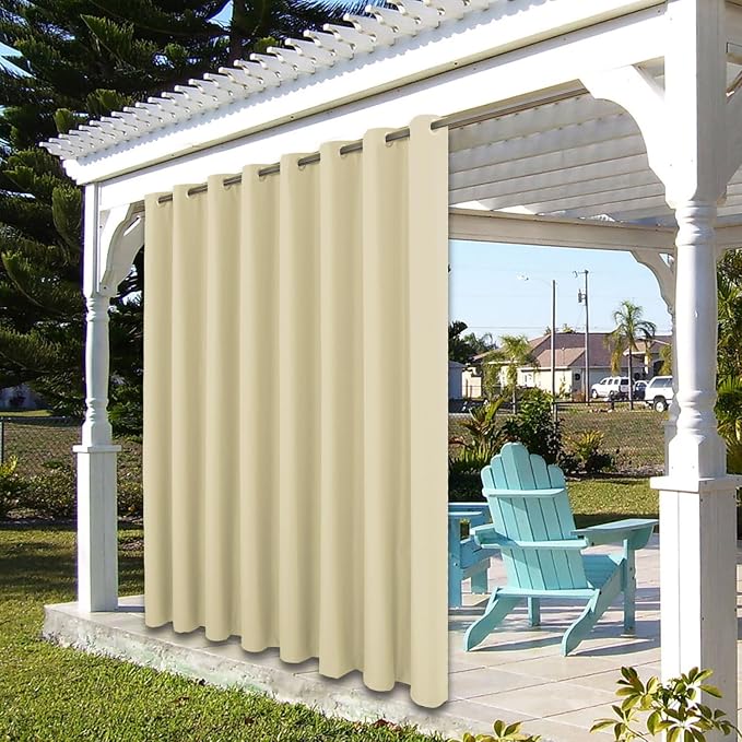 BONZER Outdoor Curtains for Patio Waterproof Thick Privacy | Wide Grommet Light - Image 7