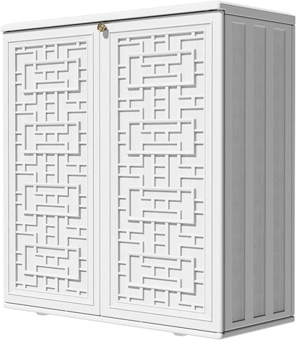 Outdoor Storage Cabinet, 62 Gallon Resin Storage Box, Furniture Cushions by KINYING