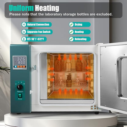 110V Horizontal Electric Blast Drying Oven, 1000W Constant Temperature Blast Drying, 45L/12Gal Blast Drying Oven for Industrial, Schools, Research Institutes