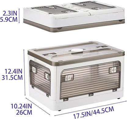 Collapsible Storage Bins with Lids, Closet Organizers, Dorm Room Essentials, Folding Storage Box