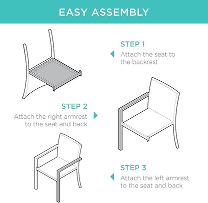 Best Choice Products Set of 2 Stackable Outdoor Wicker Dining Chairs - Image 7