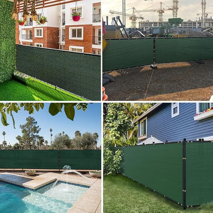 Privacy Fence Screen 3Ft X 82Ft Heavy Duty Outdoor Fencing Panels Windscreen Mesh Fabric Shade Net, 90% Visibility Blocking, Cable Zip Ties Included