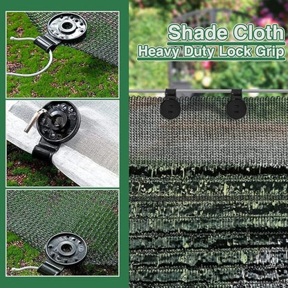 50 PCS Shade Cloth Heavy Duty Lock Grip, Shade Cloth Plastic Clips, Greenhouse Shade Cloth Fix Clamp, Windproof Awning Clamp Grip for Garden Netting, Anti Bird Netting, Sun Shade Net