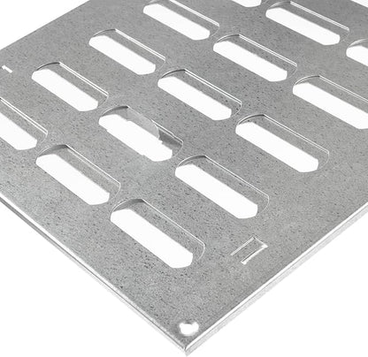 Repa Market 16" x 8" Inch (Outer Dimensions) Galvanized Adjustable Air Vent Cover - Galvanized Steel HVAC Air Vent Register - Heating, Cooling Toe Kick Vent Cover - Wall, Ceiling Intake Air Grille