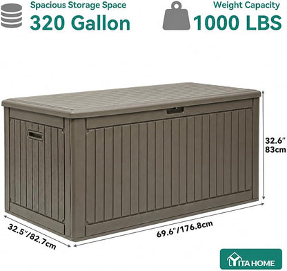 YITAHOME 320 Gallon Double-Wall Deck Box - Image 7
