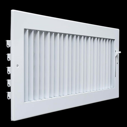 Fits 16x6 Duct Opening Steel Adjustable Air Supply Grille by Handua | Register Vent Cover Grill for Sidewall and Ceiling | White | Outer Dimensions: 17.75" X 7.75"