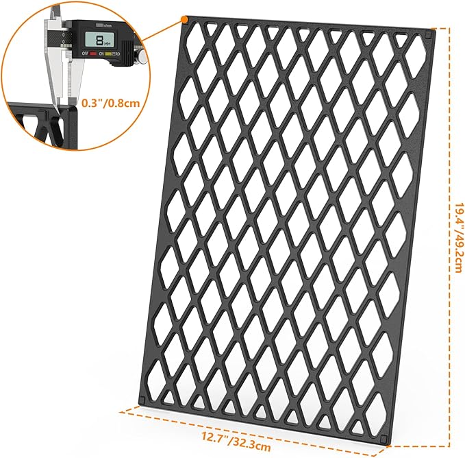 onlyfire Cast Iron Cooking Grate for Weber Genesis 300 Series Grills, Weber 7524 Grill Grate Replacement for Genesis E310 E320 E330 S310 S320 S330