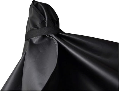 Heavy Duty Charcoal Grill Offset Smoker Cover, Outdoor Smokestack BBQ Cover, Special Fade and UV Resistant Material, Fits Brinkmann Trailmaster, Char-Broil, Dyna-Glo and More Black