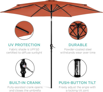 Best Choice Products 10ft Outdoor Patio Umbrella, Outdoor Table Umbrella - Image 5