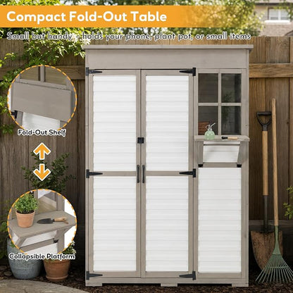 Large Outdoor Storage Cabinet, Weatherproof Garden Shed - Image 2