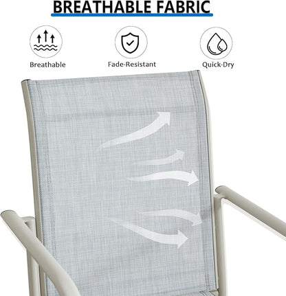 Outdoor Dining Chairs Set of 2, Stackable Patio Chairs - Image 5