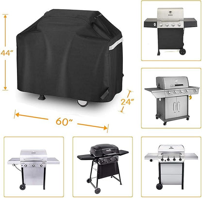 Utheer 60 Inch Grill Cover for Nexgrill 720-0830H 720-0888S 720-0888N 3, 4, 5 Burners Gas Grills, Dyna Glo DGF493PNP-D, for Weber Brinkmann CharBroil Jenn Air and More, Heavy Duty Waterproof