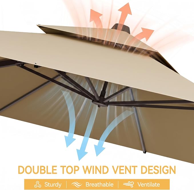 10x13 FT Patio Cantilever Umbrella - Image 6