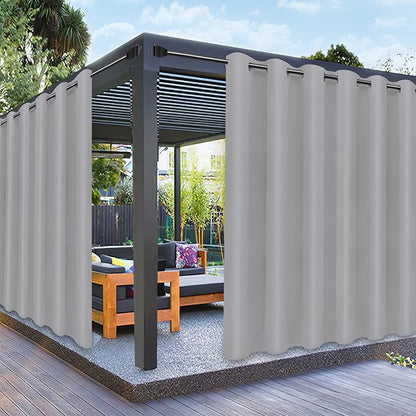 PureFit Outdoor Curtains for Patio Waterproof Weatherproof Outside Curtains | by PureFit