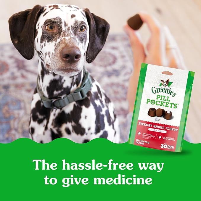 Greenies Pill Pockets for Dogs, Large Size Soft Dog Treats, Hickory Smoke Flavor, 7.9 oz. Pouch