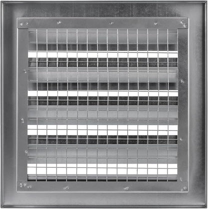 Vent Systems 10" x 10" Inch Galvanized Steel Industrial Air Return Grille - Heavy-Duty Louvered Air Intake Exhaust Vent Cover – Outdoor Wall Vent HVAC Grille - Register for House Wall Crawl Space