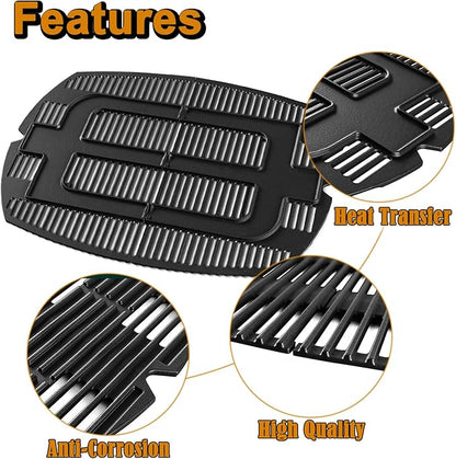 Q3200 Grill Grates Replacement Parts for Weber Q300 Q 3200 Q3000 Q320 Q 300 Q 320 Q 3000 Grill Parts Cast Iron Cooking Grates 57060001 586002 404341 426001 7646 Cooking Grids Accessories 2 Pcs