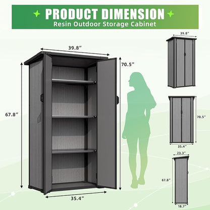 U-MAX Resin Outdoor Storage Cabinet, Waterproof, Reinforced Floor - Image 7