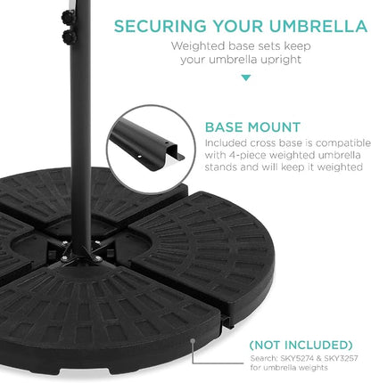 Best Choice Products 10ft Offset Hanging Market Patio Umbrella w/Easy Tilt - Image 5
