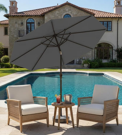 9FT Auto-Tilt Patio Umbrella|Outdoor Market Table Umbrella - Image 6