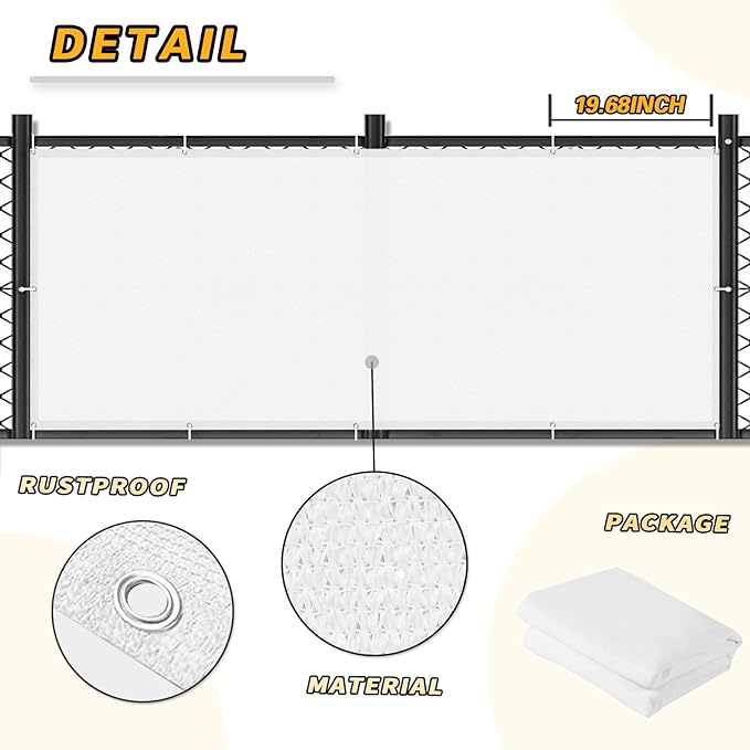 LOVE STORY Balcony Privacy Screen, 3'x12' Deck Shield Screen Fence Cover,UV Protection and Weather-Resistant,3 FT Height for Deck, Patio, Backyard, Outdoor Pool, Porch, Railing, White