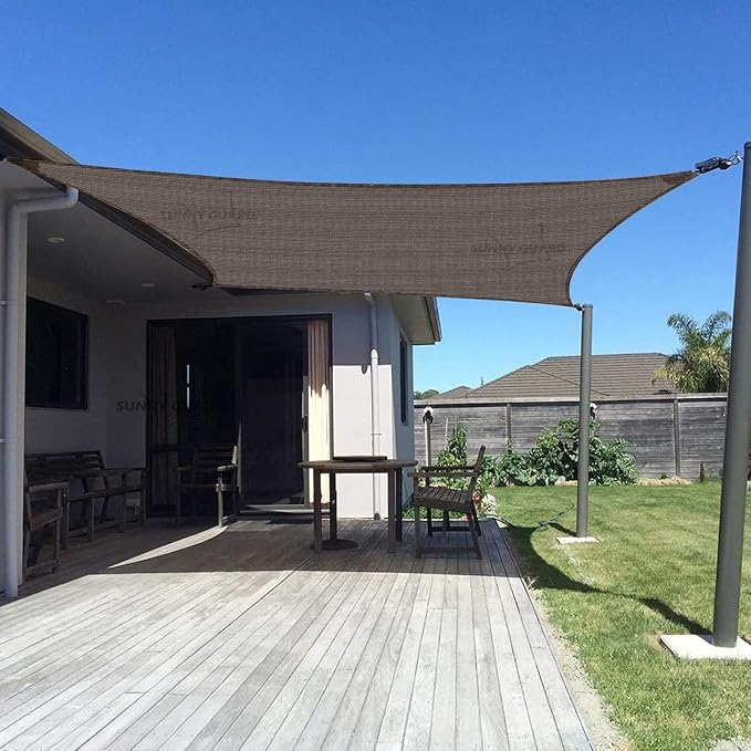 SUNNY GUARD 14' x 18' Rectangle Shade Sail 95% UV Block Outdoor Canopy | Sun by SUNNYGUARD