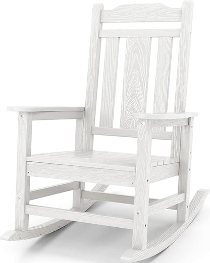 SERWALL HDPE Oversized Outdoor Rocking Chair, Patio Rocking Chair, All Weather by SERWALL