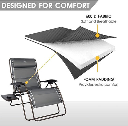 Timber Ridge Oversized Zero Gravity Chair, 33In Wide XXL Zero Gravity Reclining - Image 6
