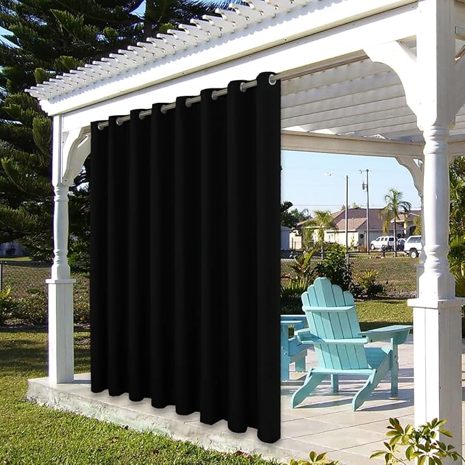 BONZER Outdoor Curtains for Patio Waterproof Thick Privacy Wide | Grommet Light - Image 7