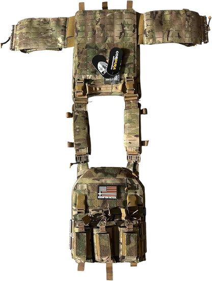 Redemption Crusader 2.0 Molle Quick Release Buckles Airsoft Vest With Adjustable Size Sides And Triple Pouch